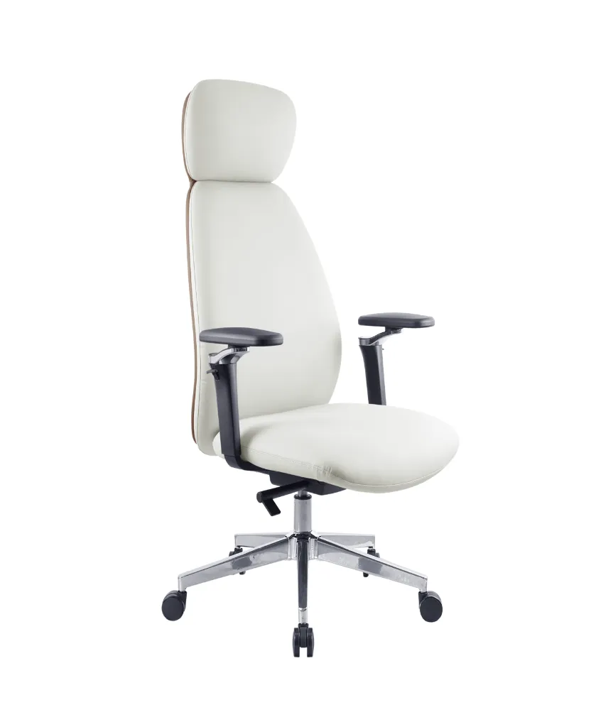 white office leather chair​