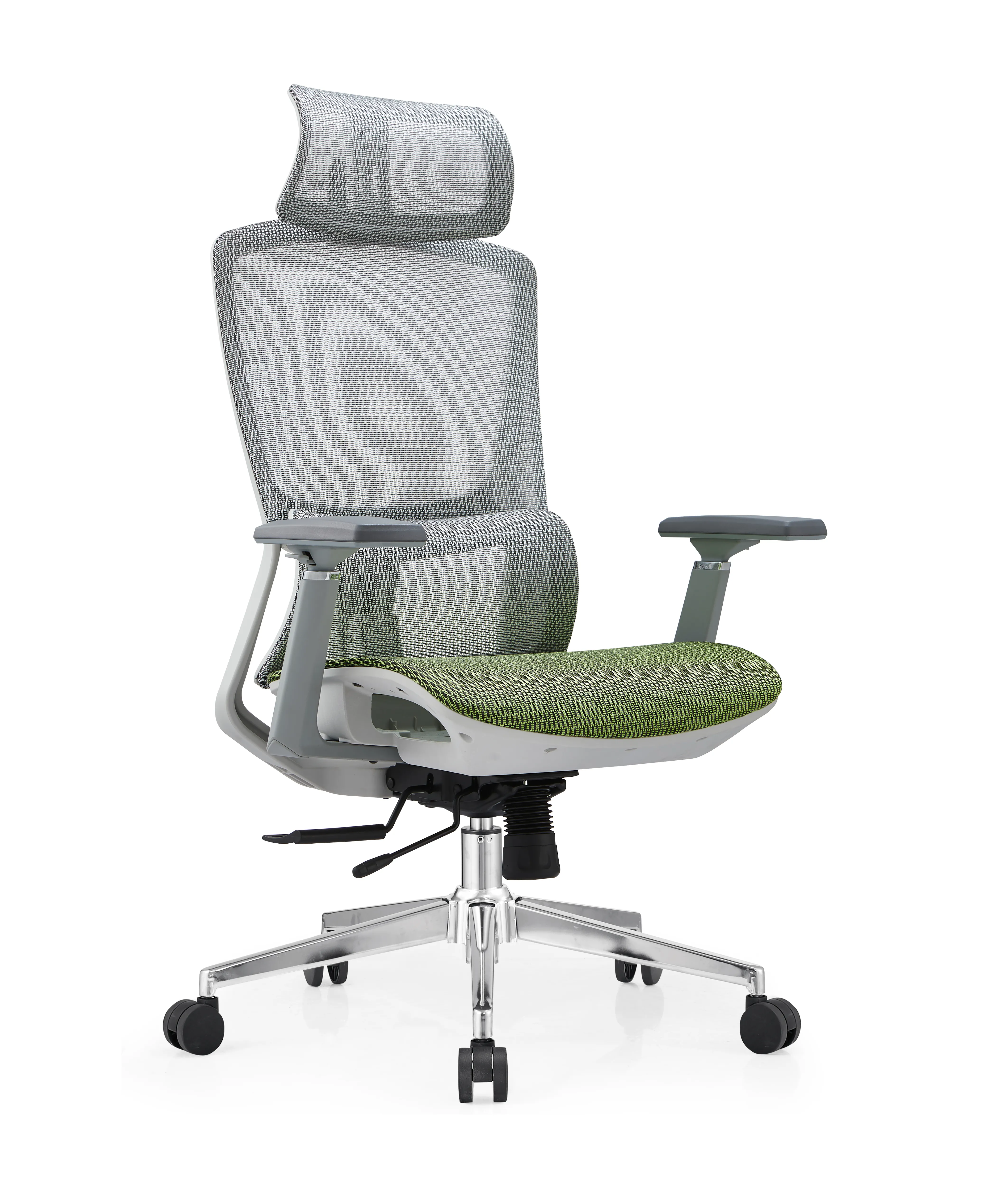 white mesh office chair side