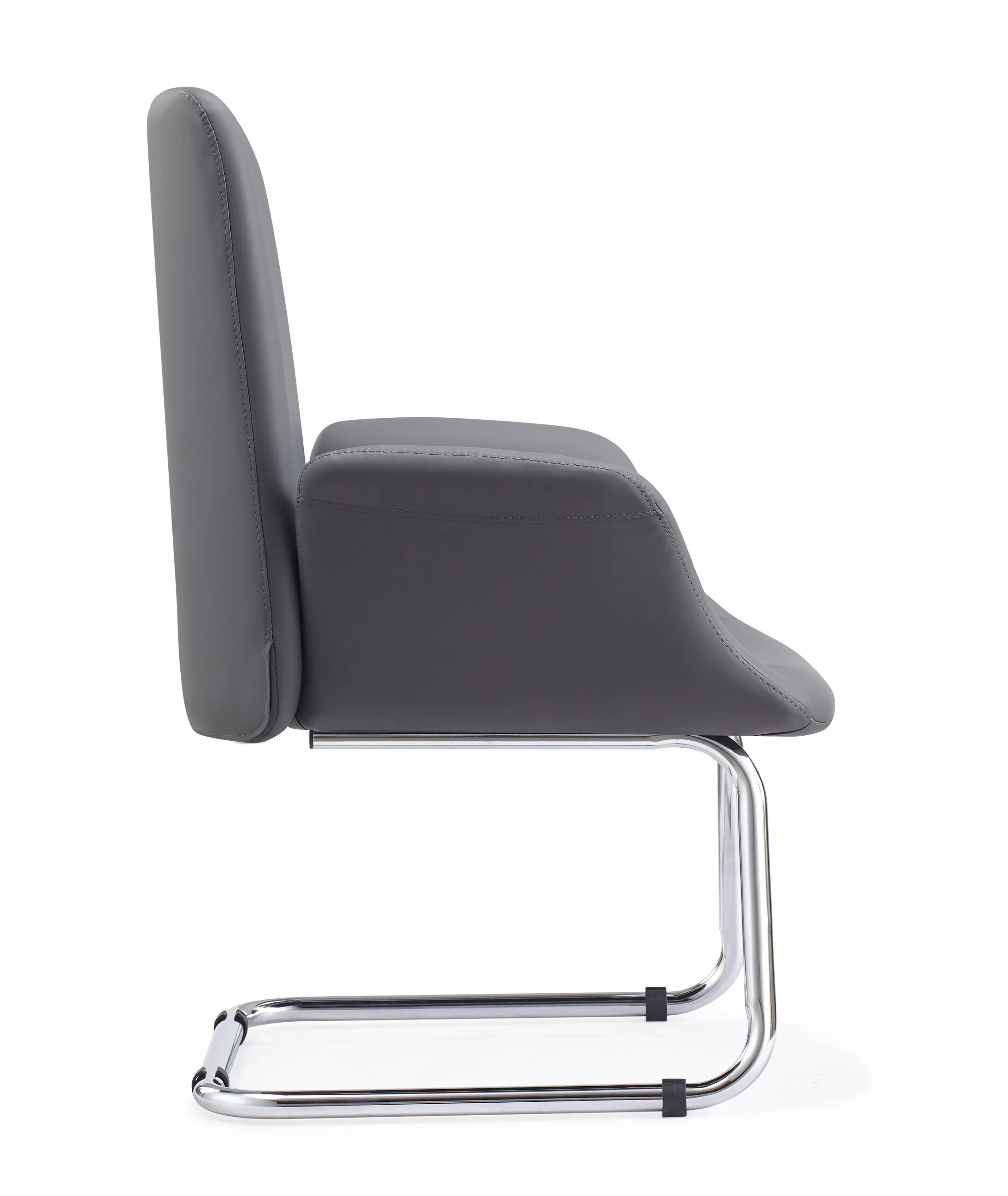 leather office chair no wheels side